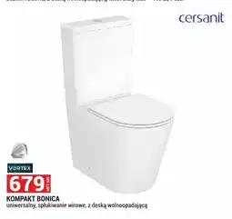 Merkury Market Kompakt Cersanit BONICA uniwersalny, spłukiwanie wirowe, z deską wolnoopadającą oferta