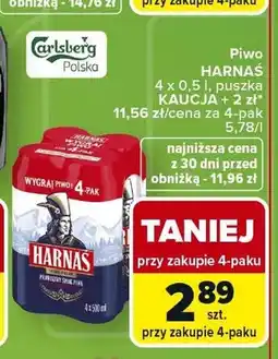 Carrefour Piwo Harnaś 4-pak oferta