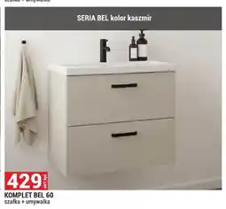 Merkury Market Komplet Bel 60 szafka + umywalka Seria Bel kolor kaszmir oferta