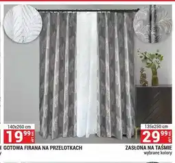 Merkury Market Gotowa firana na przelotkach 140x260cm oferta