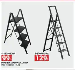 Merkury Market Drabina stalowa czarna 4-stopniowa max. obciążenie oferta