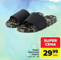 Carrefour Klapki basenowe męskie rozm. 40 - 46 oferta