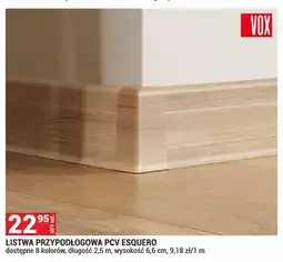 Merkury Market Listwa przypodłogowa PCV Esquero długość 2,5m, wysokość 6,6cm oferta