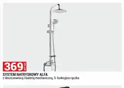 Merkury Market System natryskowy Alfa z deszczownicą i baterią mechaniczną 5-funkcyjna rączka oferta