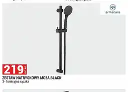 Merkury Market Zestaw natryskowy Moza Black 3-funkcyjna rączka oferta