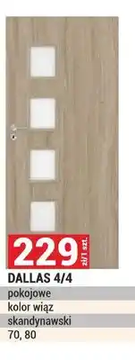 Merkury Market Drzwi DALLAS 4/4 pokojowe kolor wiąz skandynawski 70,80 oferta