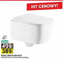 Merkury Market Miska zawieszana NEXT bezkołnierzowa, z deską wolnoopadającą oferta