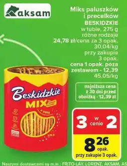 Carrefour Miks paluszków i precelków BESKIDZKIE w tubie oferta