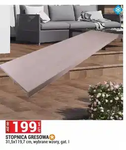 Merkury Market Stopnica gresowa mrozoodporna 31,5x119,7cm wybrane wzory gat. I oferta