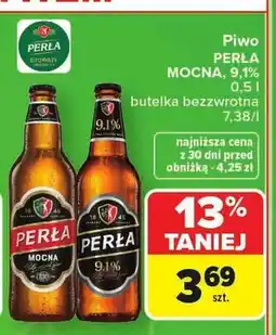 Carrefour Piwo Perła Mocna 9,1% butelka bezzwrotna oferta