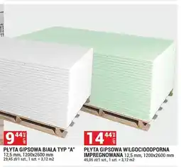 Merkury Market Płyta gipsowa wilgocioodporna impregnowana 12,5mm, 1200x2600mm oferta