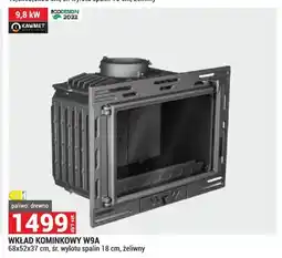 Merkury Market Wkład kominkowy Kawmet W9A 9,8kW 68x52x37cm śr. wylotu spalin 18cm żeliwny oferta