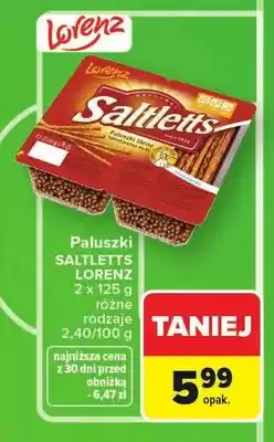 Carrefour Paluszki SALTLETS LORENZ oferta
