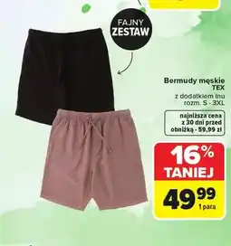 Carrefour Tex Bermudy męskie oferta