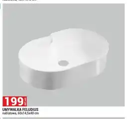 Merkury Market Umywalka nablatowa Feludius 60x14,5x40cm oferta