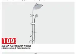 Merkury Market Zestaw natryskowy Nomus z deszczownicą 3-funkcyjna rączka oferta