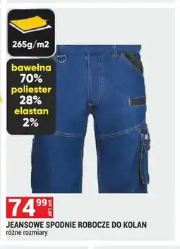 Merkury Market Jeansowe spodnie robocze do kolan oferta
