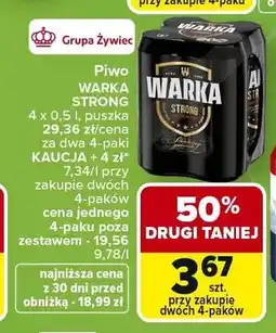 Carrefour Piwo Warka Strong 4-pak oferta