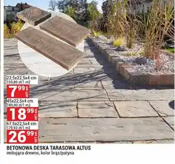 Merkury Market Betonowa deska tarasowa Altus imitująca drewno 45x22,5x4cm oferta
