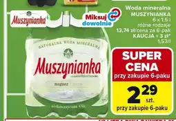 Carrefour Woda mineralna Muszynianka niskonasycona CO2 oferta