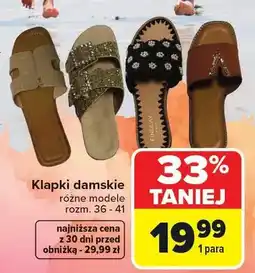 Carrefour Klapki damskie oferta