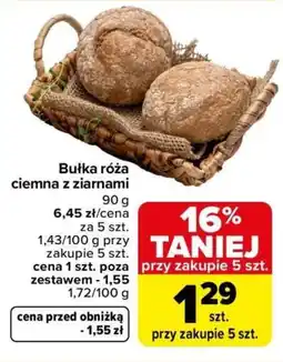 Carrefour Bułka róża ciemna z ziarnami oferta