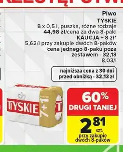 Carrefour Piwo Tyskie 8-pak oferta
