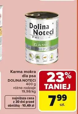 Carrefour Karma mokra dla psa Dolina Noteci Premium Rich in Game oferta