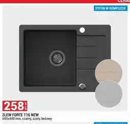 Merkury Market Zlew Forte 116 New czarny 600x440mm oferta