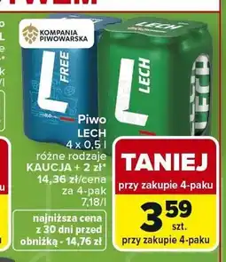 Carrefour Piwo bezalkoholowe Lech Free 4-pak oferta
