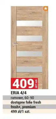 Merkury Market Drzwi ERIA 4/4 ramowe, 60-90 dostępne folie fresh fresh+, premium oferta