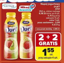 Carrefour Napój jogurtowy Duet Jovi o smaku truskawka-kiwi oferta
