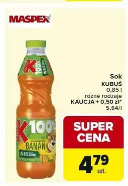 Carrefour Sok Kubuś 100% banan oferta