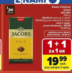 Carrefour Kawa mielona Jacobs Gold oferta