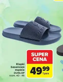 Carrefour Klapki basenowe męskie DUNLOP rozm. 40 - 46 oferta