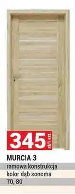 Merkury Market Drzwi MURCIA 3 ramowa konstrukcja kolor dąb sonoma 70,80 oferta