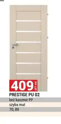 Merkury Market Drzwi PRESTIGE PU 02 beż kaszmir PP szyba mat 70,80 oferta