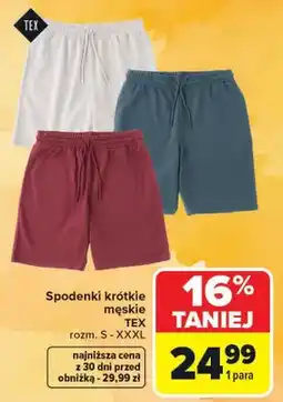 Carrefour Spodenki krótkie męskie TEX oferta