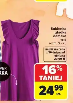 Carrefour Tex Sukienka gładka damska oferta