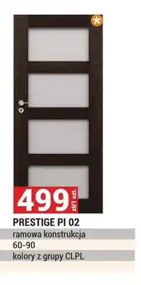 Merkury Market Drzwi PRESTIGE PI 02 ramowa konstrukcja 60-90 kolory z grupy CLPL oferta