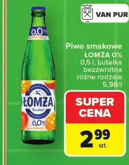 Carrefour Piwo bezalkoholowe smakowe Łomża 0% Mango oferta