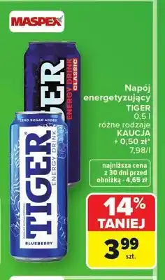 Carrefour Napój energetyzujący TIGER oferta