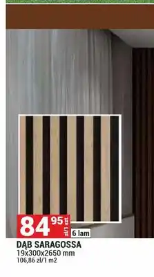 Merkury Market Lamel akustyczny na filcu Dąb Saragossa 6 lam 19x300x2650mm oferta