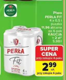 Carrefour Piwo Perła Fit 4-pak puszka oferta