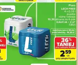 Carrefour Piwo bezalkoholowe Lech Free 0,0% 4-pak oferta