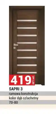 Merkury Market Drzwi SAPRI 3 ramowa konstrukcja kolor dąb szlachetny 70-80 oferta