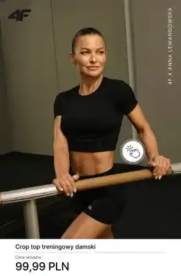 Crop top treningowy damski 4F X ANNA LEWANDOWSKA