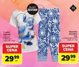 Carrefour Spodnie damskie TEX z nadrukiem AOP rozm. S-XL oferta