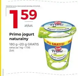Frac Jogurt naturalny Zott Primo 180g + 20g GRATIS oferta