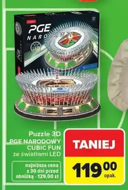 Carrefour Puzzle 3D PGE NARODOWY CUBIC FUN ze światłami LED oferta
